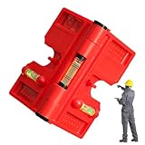 Pfostenwasserwaage - Faltbarer Rohrmittelfinder | Pfostenwasser-Nivellierwerkzeug | Magnetische Posst Leveler Geeignet für Zaunausrichtung, Bauvermessung und Projekte