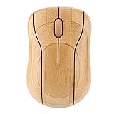 Maus, Niedliche Maus mit 2,4 GHz, Bambus, Optische Maus, PC, Laptop, Computer, Holz, Holz, für PC, Notebook, Desktop
