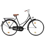 vidaXL Hollandrad 28 Zoll, Hollandfahrrad mit batteriebetriebenem Licht, Fahrrad mit Schutzblech, Damenrad Damenfahrrad, 57cm Rahmen Damen