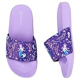 Badelatschen Kinder Sommer Hausschuhe Badeschlappen Jungen Mädchen rutschfeste Dusch Badeschuhe Strand Sandalen(Lila Meerjungfrau 30/31EU)