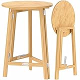 Casaria® Stehtisch Klappbar Massiv Holz 78 cm Breit 111 cm Hoch Rund Gastro Bistrotisch Partytisch Holzstehtisch Gartentisch Klapptisch Beistelltisch