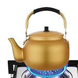 Teekessel, Campingkessel - Aluminiumkessel, Teekessel - Metall-Wasserkocher, Wasserheizkessel,Teebereiter, Teekannenwärmer, kleine Teekanne, Wasserkocher für Wanderungen, Picknicks, Reisen