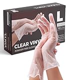 eatasty Vinyl-Handschuhe, Uni, transparent, Größe L, 1000 Stück