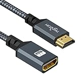 Twozoh HDMI Verlängerungskabel, HDMI Stecker auf Buchse, HDMI Kabel, geflochtenes Nylon HDMI Extender, HDMI 2.0 Kabeladapter unterstützt 4K@60Hz 3D HDR (1M)