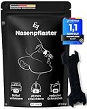 Ellicit Nasenpflaster Schwarz, 30er Pack Premium Nasenstrips, gegen Schnarchen, Extra Halt für Sport & bessere Schlafqualität, besser Atmen bei verstopfter Nase, Nasal Strips (Comfort)