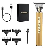 BarberBoss Kabellose Haarschneidemaschine Herren, Professioneller Bartschneider, T-Blade Groomer für Herren, Präzisions-Haarschneidemaschine, Detail-Trimmer - Herren-Pflegeset