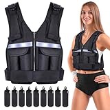 Sportneer Verstellbare Gewichtsweste 0,9-8kg, 9-in-1 Schnell Verstellbare Laufweste für Männer und Frauen, Krafttraining, Calisthenics und Gym, Hochwertige Weight Vest