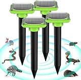 Mole Repeller, Solar Maulwurfschreck, Ultraschall Maulwurfschreck für Vertreiben Wühlmäuse, wühlmäuse vertreiben,Maulwürfe vertreibens, Wühlmausschreck, Maulwurf vertreiber (4 Stück)