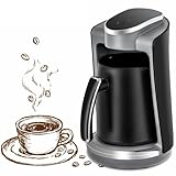 WUDLi Kaffeebrühmaschine, 400-W-Kaffeevollautomat, 250 ml, intelligente Steuerung, einmaliges Brühen, tragbar für zu Hause, Heizplatte und Kaffeekanne, geeignet für Zuhause und Büro