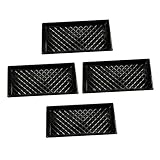 Hemobllo 4 Stück Sämlingsschale Keimtablett Stichworte Sprossenträger Pflanzenschalen Gartenpflanzer zimmerpflanzen Pflanzenaufzucht caakg Plastikschale Hydrokultur-Wachstumsschale Black
