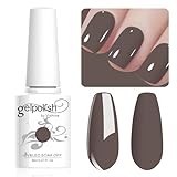 Vishine Gel Nail Polish, 1Pcs 8ml Brown Color Gel Polish Soak Off UV LED Gel Nail Art DIY Gel Nail Manicure for Girls Women #086