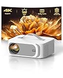 Beamer Passend für Netflix Dolby Audio|1600ANSI Lisowod HDR10 Mini Beamer 4K Heimkino mit eARC CEC | Auto Fokus & Trapezkorrektur Smart Projektor | Bluetooth 5.4 WiFi6 | Für Familienkino und WM-Party