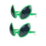 Holibanna 2 Stück Urlaubszubehör Datenbrille mit Kamera Randlose gefälscht Strahl faschingsbrille karnevalsbrille übergroße Plastiksonnenbrille lustige Light Green