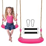Wapasezyar Schaukel Garten, Kinderschaukel Outdoor Indoor, Schaukelsitz Schaukelbrett Brettschaukel für Kinder Jungen Mädchen zum Schaukeln, Garden Games Schaukelsitz, Schaukel Outdoor (Rosa)