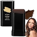 Vibbang Haarfärbekamm, Grauhaarabdeckung Frauen, Hair Concealer Men, Haar Concealer, Temporäre Haarfärbestift Bürste, Hochpigmentierter Haarwurzel-Concealer, Selbstreinigender