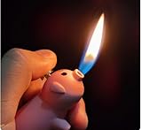 Weiche Flamme Feuerzeug, Butangas Feuerzeug Nachfüllbar Niedlich Lustige Doppelte Weiche Flamme Cool Pink Pig Neuheit Geschenk für Frauen Männer