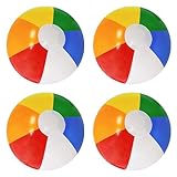 folaoerrr Wasserbälle Aufblasbar, 4 Stück Aufblasbare Wasserball, 30 cm Strandball, Auslaufsicheres PVC In 25 cm Durchmesser Für Sommeraktivitäten Im Freien