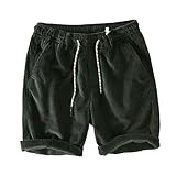 Herren Sommer Short Regular Shorts Passform Freizeit Kurze Hose Leichte Luftige Bermuda Dreiviertel Cargohose Bodybuilding Komfortable Cargo für Sport Gym Fitness