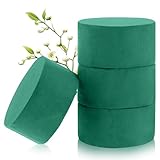 Giantree 4 Stück Runde Blumensteckschaum, Nasssteckschaum Set, Grüner Blumen Schaumstoff Steckschaum für Frischblumen für Hochzeitsgangblumen-Partydekoration(10x4cm)