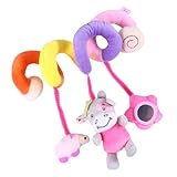 Gatuida Multifunktionales mit Klingelnder Glocke Weicher Plüschkörper zum Aufhängen an Babysitz oder Babybett Fördert Entdeckungsfreude Leicht und Sicher Farbenfrohes Design