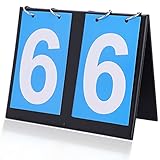 Anzeigetafel,Tragbare Multifunktionsanzeiger, 2/3/4 Digit Flip Sport Anzeigetafel Spielstand Zähler für Tischtennis, Basketball, Fußball, Badminton, Für Wettkämpfe Indoor und Outdoor (2-stellig)