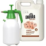 Envira Spinnen Abwehrspray 2 Liter + 2L Drucksprüher - Spray mit Langzeitwirkung gegen Spinnen, Winkelspinnen, Kreuzspinnen, Weberknecht - Mittel gegen Spinnen - Effektive Spinnenabwehr