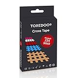 TOREDOO Cross Tape Gittertape Gitterpflaster 234 Stück Typ A - Akupunkturpflaster klein in 5 Farben