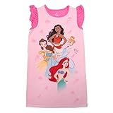 Disney Mädchen-Nachthemd, weicher und niedlicher Schlafanzug für Kinder, Prinzessinnen-Party, 6
