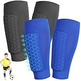 2 Paare Schienbeinschoner Kinder Fussball,Schienbeinschoner Kinder,Schienbeinschoner Socken für Fußball,Basketball,Radfahren,Klettern,S