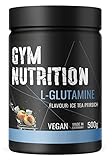 500g Ultrareines L-Glutamin Pulver extra hochdosiert - Glutamin Pulver - Laborgeprüft und vegan – Made in Germany - Eistee Peach Geschmack