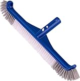 PooLiFE 17,5″ Poolbürste Zum Reinigen Von Poolwänden, Premium Poolbürsten Mit Nylonborsten und EZ-Clip, Hocheffiziente Pool Schrubbbürste Mit Gebogenen Enden