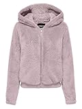 ONLY Damen Teddy Jacke ONLNewAnna kurze Kunstfelljacke 15300635 Violet Ice L