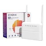 STRONG N300 Mbit/s WLAN 4G Router, 4G Cat4 LTE Netzwerk, Feste Externe Antennen, 100Mbit/s WAN/LAN Ports, SIM-Karten-Router, Plug & Play, Unterstützt bis zu 32 Geräte, Sicheres Netzwerk (4GROUTER360)
