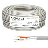 Telefonkabel J-Y(ST) Y 2X2X0,8 100m Ring grau 4 Adern Fernmeldeleitung Installationsleitung