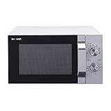 Sharp R204WA Solo-Mikrowelle,20 L,800 W,6 Leistungsstufen,Timer von 30 Minuten bis 00 Sekunden,Weiß