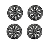 4 STÜCKE Radkappe Performance Ersatz Radkappe Automobil Vollrandabdeckung Zubehör Kompatibel mit Tesla Model 3 18 Zoll Radkappe 2018-2022 ( Color : Matte Black )