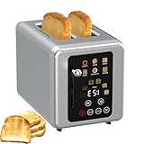 Generisch Smart Toaster mit Touchscreen, digitalem Timer und Soundfunktion - breite Slots, 6 Brottypen, 6 Schatteneinstellungen und Abtau -Feature für EIN perfektes Frühstücksroasten