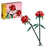 LEGO Rosen, Kunstblumen Set, kompatibel mit Blumensträußen als Kinderzimmer- oder Schreibtisch-Deko, Valentinstag-Geschenk für Mädchen, Jungen, Sie und Ihn, Botanical Collection 40460