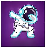 Hängende Kunst Leuchtreklamen Astronaut Neon Zeichen Kunstwerk Wohnzimmer Wandkunst(60cm)