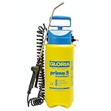 GLORIA Drucksprüher prima 5 Comfort | 5 L Gartenspritze mit Spiralschlauch & Kompressoranschluss | Komfort Drucksprühgerät für Pflanzenschutz, Gartenpflege, Düngung & Unkrautbekämpfung