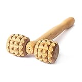Tuuli Accessories T-Form Massagegerät Massageroller Roller mit Griff Maderotherapie Dermaroller Gesichtsmassager Körper Massage aus Holz