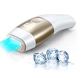 Wavytalk Laser Haarentfernung mit Eiskühlsystem,Max 24J Hohe Energie,9 Energiestufen,IPL Geräte Haarentfernung für Frauen und Männer, Körper,Gesicht,Achseln, Beine (Weiß)