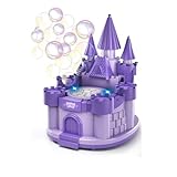 Panacare Magisches Schloss Seifenblasenmaschine, Seifenblasenspielzeug für Kinder 10000+ Blasen/Min mit 6xSeifenblasenlösung/Musik, Outdoor Kinder Geschenk für Geburtstag/Party/Hochzeit (Purple)