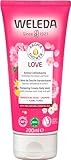 WELEDA Bio Love Duschgel vegan - Naturkosmetik Aroma Shower Duschseife für Frauen & Männer mit Rose, Jasmin & Ylang Duft, Natürliche Hautpflege Dusche zur Reinigung von Gesicht & Körper (1x 200ml)