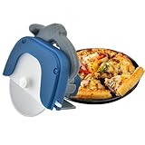 Pizzamesser Scharfer Pizzaschneider aus Edelstahl - effektiver als Pizzaroller Pizzaschneider - Premium Pizzaroller aus Edelstahl - Professioneller und handlicher Pizza Cutter (Blau)