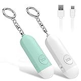 Taschenalarm mit 130 dB Sirene LED-Licht zur Selbstverteidigung, Wiederaufladbarer Persönlicher Schrillalarm für Frauen, Kinder und Senioren