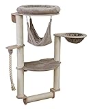 Kerbl Wandkratzbaum Dolomit Grappa Pro (Farbe taupe, Höhe 138 cm, mit abnehmbaren Plüschkissen, zur Befestigung an der Wand) 84459
