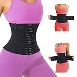 LANZLC Waist Trainer Damen Korsett Bauchweg zum Abnehmen, Shaper, Taillenformer Sports Thermo Bauchweggürtel Reißverschluss Corsage Unterbrust für Gewichtsverlus Taillenmieder, Fitnesstraining (L)