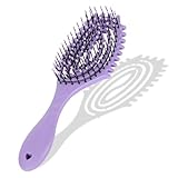 Haarbürste, Curly Hair Brush Detangling Brush lockenbürste Suitable for Curls & Long Hair, Haarbürste Ohne Ziepen Wet brush without Pulling, lockenkamm naturlocken for Women (violet)