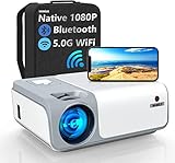 Beamer 5G WiFi Bluetooth 9000 Lumen, Full HD 1080P Beamer 4K Video Unterstützt WiMiUS LCD Beamer Heimkino Projektor mit 4D Trapezkorrektur, -50% Zoom, Kompatibel mit TV Stick/Xbox/PS5/Phone Projektor